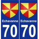 70 Echavanne coat of arms sticker plate stickers city