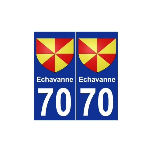 70 Echavanne blason autocollant plaque stickers ville