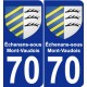 70 Échenans-sous-Mont-Vaudois blason autocollant plaque stickers ville