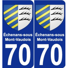 70 Échenans-sous-Mont-Vaudois blason autocollant plaque stickers ville