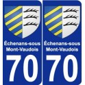 70 Échenans-sous-Mont-Vaudois blason autocollant plaque stickers ville