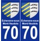 70 Échenans-sous-Mont-Vaudois coat of arms sticker plate stickers city