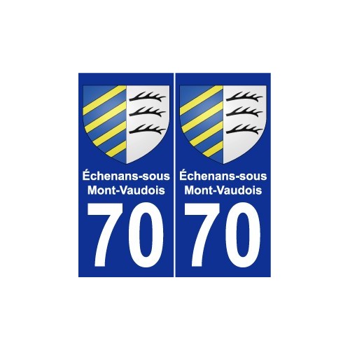 70 Échenans-sous-Mont-Vaudois blason autocollant plaque stickers ville