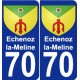 70 Echenoz_la_Meline blason autocollant plaque stickers ville