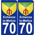 70 Echenoz_la_Meline blason autocollant plaque stickers ville