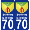 70 Echenoz_la_Meline blason autocollant plaque stickers ville