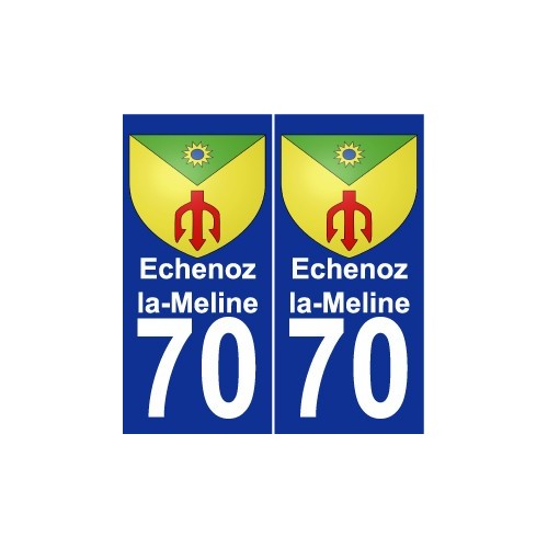 70 Echenoz_la_Meline blason autocollant plaque stickers ville