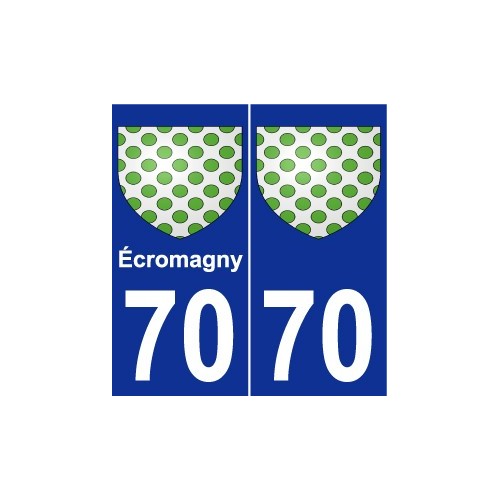 70 Écromagny blason autocollant plaque stickers ville