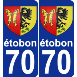 70 étobon blason autocollant plaque stickers ville