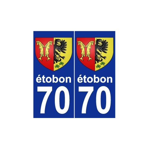 70 étobon wappen aufkleber typenschild aufkleber stadt