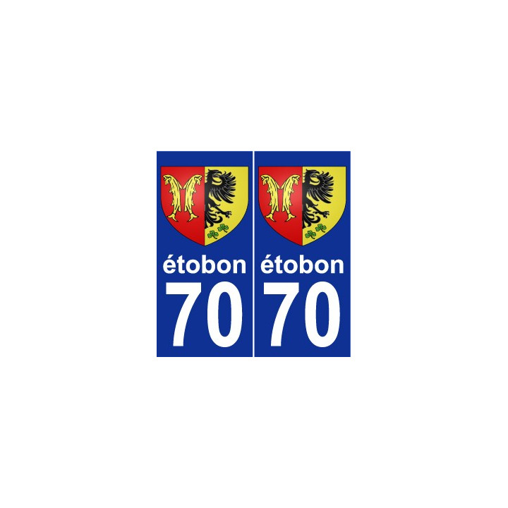 70 étobon blason autocollant plaque stickers ville