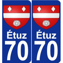 70 Étuz escudo de armas de la etiqueta engomada de la placa de pegatinas de la ciudad