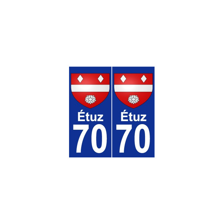 70 Étuz blason autocollant plaque stickers ville