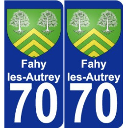70 Fahy-les-Autrey escudo de armas de la etiqueta engomada de la placa de pegatinas de la ciudad