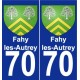 70 Fahy-les-Autrey blason autocollant plaque stickers ville