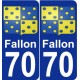 70 Fallon blason autocollant plaque stickers ville