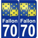 70 Fallon blason autocollant plaque stickers ville