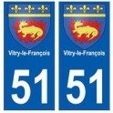 51 Vitry-le-François blason autocollant plaque stickers ville