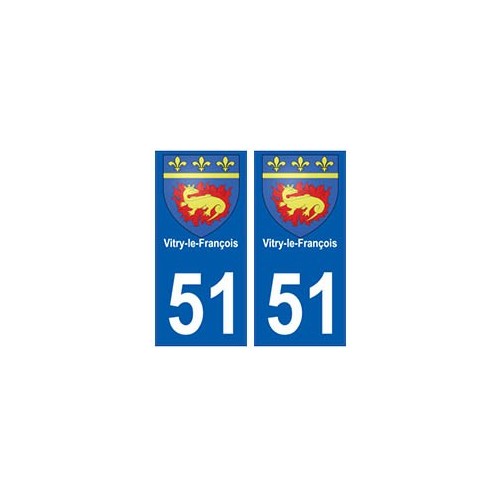 51 Vitry-le-François blason autocollant plaque stickers ville
