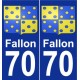 70 Fallon blason autocollant plaque stickers ville