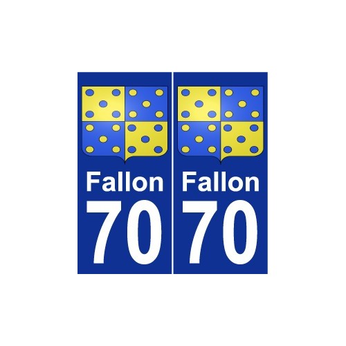 70 Fallon blason autocollant plaque stickers ville