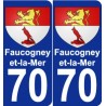 70 Faucogney-et-la-Mer stemma adesivo piastra adesivi città
