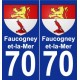 70 Faucogney-et-la-Mer wappen aufkleber typenschild aufkleber stadt
