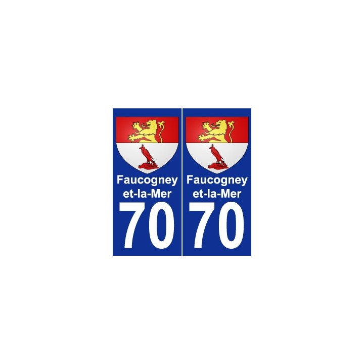 70 Faucogney-et-la-Mer coat of arms sticker plate stickers city