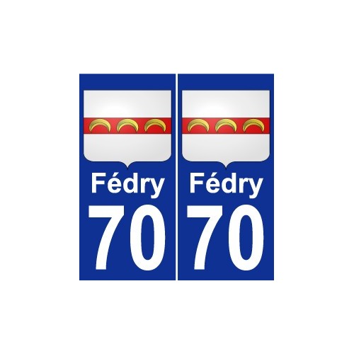 70 Fédry stemma adesivo piastra adesivi città