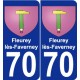 70 Fleurey-lès-Faverney blason autocollant plaque stickers ville