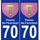 70 Fleurey-lès-Faverney wappen aufkleber typenschild aufkleber stadt