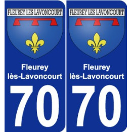 70 Fleurey-lès-Lavoncourt blason autocollant plaque stickers ville