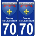 70 Fleurey-lès-Lavoncourt blason autocollant plaque stickers ville
