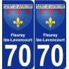 70 Fleurey-lès-Lavoncourt coat of arms sticker plate stickers city