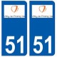 51 Vitry-le-François logo autocollant plaque stickers ville