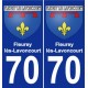 70 Fleurey-lès-Lavoncourt stemma adesivo piastra adesivi città