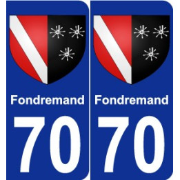 70 Fondremand escudo de armas de la etiqueta engomada de la placa de pegatinas de la ciudad