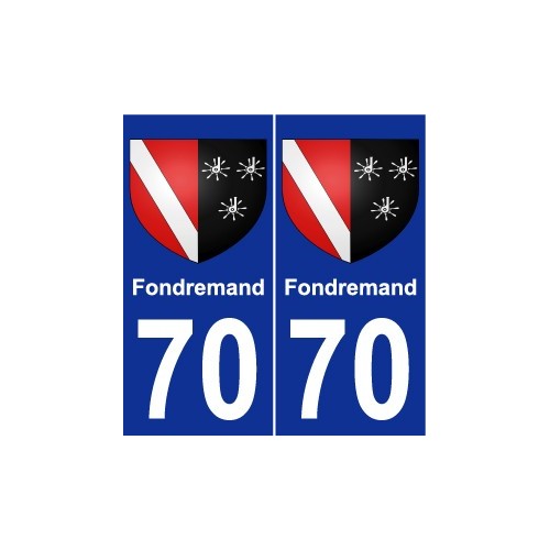70 Fondremand escudo de armas de la etiqueta engomada de la placa de pegatinas de la ciudad