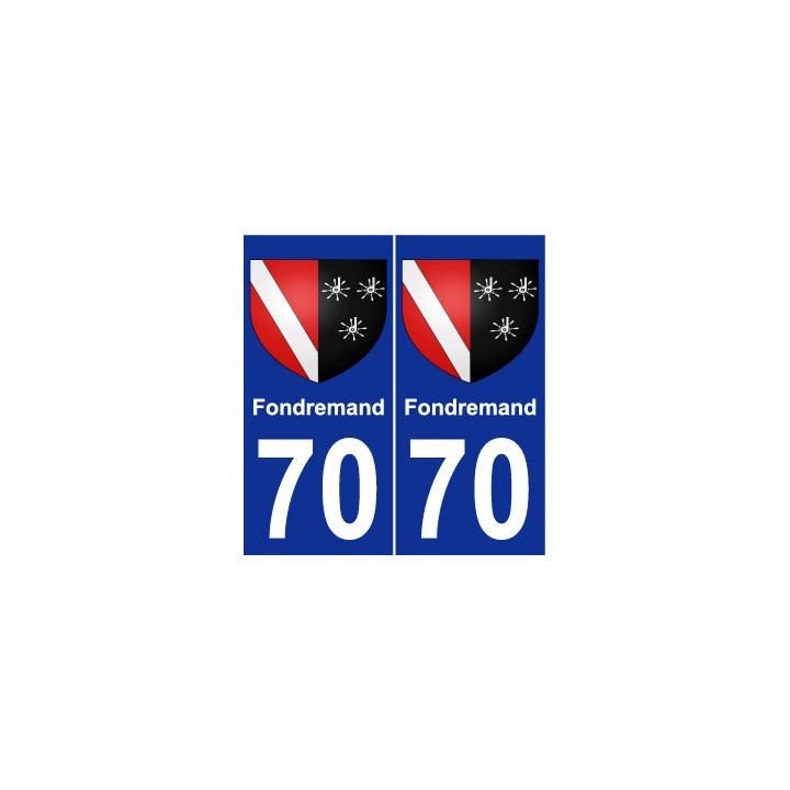 70 Fondremand coat of arms sticker plate stickers city