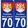 70 Fontaine-lès-Luxeuil stemma adesivo piastra adesivi città