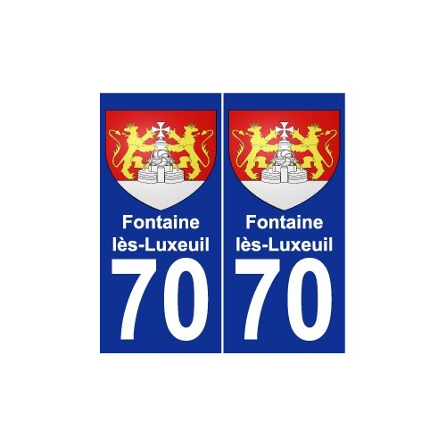 70 Fontaine-lès-Luxeuil wappen aufkleber typenschild aufkleber stadt
