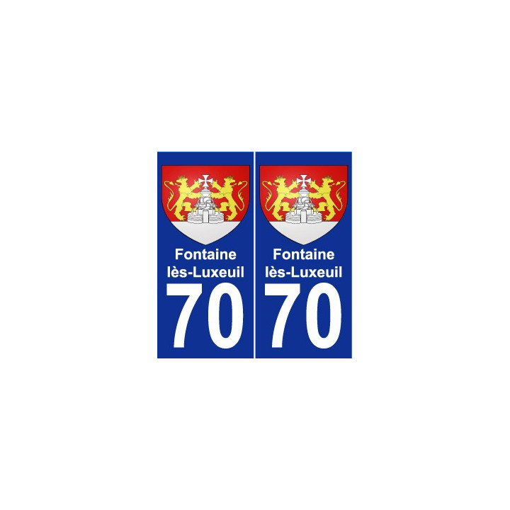 70 Fontaine-lès-Luxeuil coat of arms sticker plate stickers city