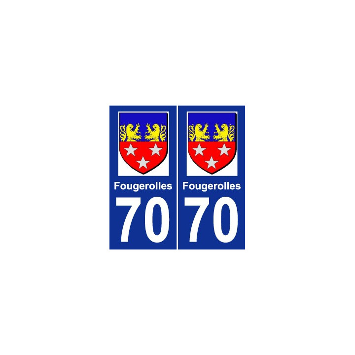 70 Fougerolles coat of arms sticker plate stickers city