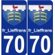 70 fr_Lieffrans blason autocollant plaque stickers ville