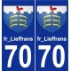 70 fr_Lieffrans wappen aufkleber typenschild aufkleber stadt