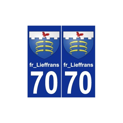 70 fr_Lieffrans wappen aufkleber typenschild aufkleber stadt