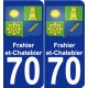 70 Frahier-et-Chatebier coat of arms sticker plate stickers city