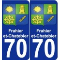 70 Frahier-et-Chatebier stemma adesivo piastra adesivi città