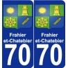 70 Frahier-et-Chatebier stemma adesivo piastra adesivi città
