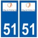 51 Vitry-le-François logo autocollant plaque stickers ville